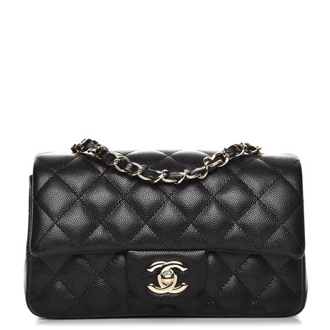 chanel mini caviar rectangular|CHANEL Caviar Quilted Mini Rectangular Flap Black.